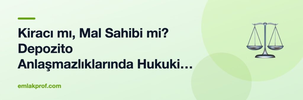 Kiracı mı, Mal Sahibi mi? Depozito Anlaşmazlıklarında Hukuki Tablo